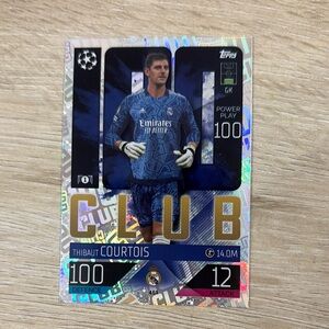 Topps Match Attack Card. Soccer Trading Card. Thibaut Courtois